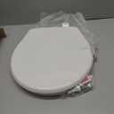Mayfair Caswell Modern Slow Close Toilet Seat, Durable Plastic, Round, White