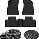 KUST All Weather Floor Mats for 2019-2025 Infiniti QX50/2022-2025 QX55 Accessories Car Mats 1st & 2nd Row Floor Liners, TPE Rubber Raised Edge