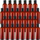 Mimorou 30 Pack Amber Empty Bottles Plastic Squeeze Bottles with Disc Top Flip Cap Small Empty Travel Squeeze Bottle for Lotions Liquid Body Soap Conditioner Creams(5.1 oz)
