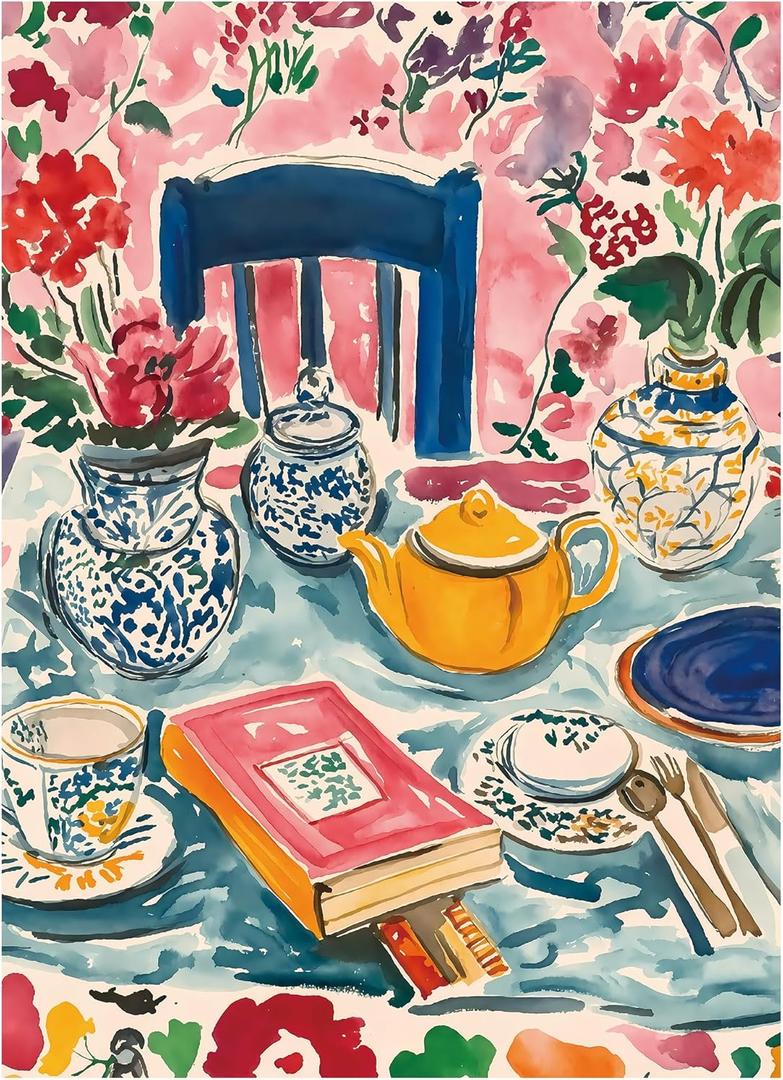 Jigsaw Puzzles for Adults 1000 Pieces, Art Table Puzzle, Watercolor Painting as Home Wall Decor for Family Challenging Games