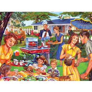 RoseArt - Back to The Past - Backyard BBQ - 1000 Piece Jigsaw Puzzle for Adults