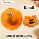17cm Doll Clothes, Clothes for Dolls Outfit, Halloween Pumpkin Overalls Witch Hat for Dolls Accessories,Halloween Clothes Set for Doll (No Doll)(Orange Hat Pumpkin Clothes)