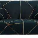 AURLOE Printed Sofa Cover Stretch Couch Covers Set Patterned Loveseat Slipcovers for 2 Seater Cushion Couch Love Seat (LGYC, 2 Seater/Loveseat)