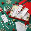 45 Set Glitter Christmas Pens Gifts Bulk Christmas Employee Appreciation Gifts Ballpoint Pens with Thank You Cards for Office Coworker Staff Team Teacher Nurse (Lights)