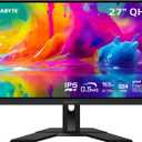 GIGABYTE M27Q 27" 165Hz 1440P -KVM Gaming Monitor, 2560 x 1440 SS IPS Display, 0.5ms (MPRT) Response Time, 92% DCI-P3, HDR Ready, FreeSync Premium, 1x Display Port 1.2, 2x HDMI 2.0, 2x USB 3.0