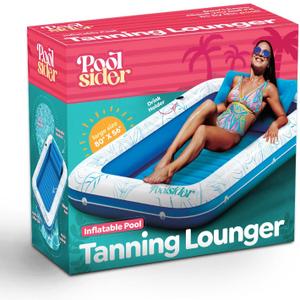Premium Inflatable Tanning Pool Lounger | Large Inflatable Tanning Bed for Adults | Multipurpose Pool Floats | Inflatable Pool Float | Tanning Float by Poolsider