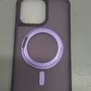 UMIONE 360° Rotatable Magnetic Ring Design for iPhone 14 Pro Max, Built-in Invisible Loop Stand, Compatible with Magsafe, Translucent Ultra Slim Military Grade Shockproof Case - Purple