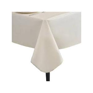 Rectangular Vinyl Tablecloth, Flannel Backed Waterproof Solid Color PVC Table Cover, Modern Minimalist Farmhouse Style for Dining, Picnic, Party and Kitchen Decor (Champagne 100"x58" Rectangular)