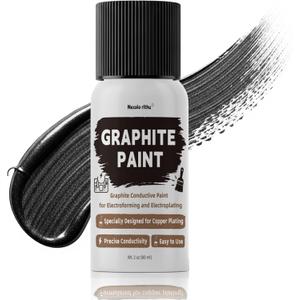 Conductive Paint, Graphite Conductive Paint for Electroforming and Electroplating, Copper Conductive Paint for DIY Projects, GraphitePaint  Suitable for 3D Prints, Resin Models & More  2oz 60ml