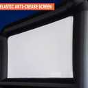 HuaKastro 16 FT Outdoor Inflatable Projector Screen One-Piece Design, Easy Setup Blow-Up Screen with Quiet Fan, Perfect for Backyard Movie Nights & Events (Stable Base)