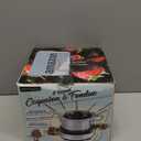 Nostalgia 8-Cup Electric Fondue Pot Set for Cheese & Chocolate - 8 Color-Coded Forks, Temperature Control - Kitchen Gadgets and Appliances for Hors d'Oeuvres and More - Stainless Steel