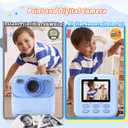 Kids Instant Digital Cameras for Boys and Girls, 1080P HD Dual-Lens Selfie Digital Camera with Print Paper & 32G Card, Christmas Birthday Gifts Toys for Toddler and Teenagers Age 3-16 Years Old