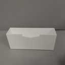 HELPLEX White Acrylic Guest Towel & Napkin Holder - Waterproof Splash-Proof Vertical Design for Bathroom, Kitchen, Dining Table - Home Hotel Office Organizer (1-Pack)