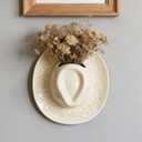 Ceramic Cowboy Hat Vase - 8.2" Beige Handmade Hanging Flower Planter, Western Boho Room Decor & Coastal Cowgirl Aesthetic Wall Art for Home Decor