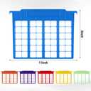Watersay 12 Pack File Cabinet Dividers 11 x 6 in, Rainbow Color