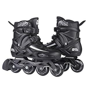Inline Skates for Women and Men, High Performance Fitness Racing Aggressive Outdoor Inline Speed Skates Unisex (Men 8/ Women 9, Black 40)