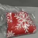 InterestPrint Christmas Red Door Mat Xmas Snowflakes Doormat Washable Floor Mats Outdoor Indoor Non-Skid Area Rug Entry Doormat for Bedroom Living Room Kitchen Nursery, 16" x 24" Inch