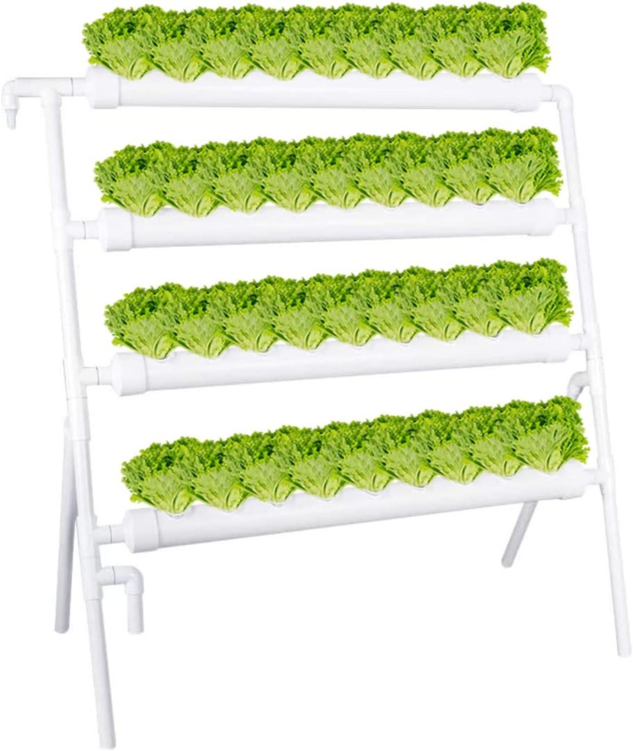 Hydroponics Growing System Kit 36 Plant Sites Food-Grade PVC-U Pipes Hydroponic Grow Kit Gardening System for Vegetables,Fruits,Herb