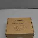 2 Pack Under Desk Drawer Self-Adhesive Desktop Storage Organizer, Hidden Attachable Slide Out Desk Drawer, Under Table Tray for Pencil Pen Stationery Office Organization, White