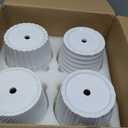 Ton Sin Plant Pots,White 6 Inch Flower Pots for Plants,Ceramic Planter with Drainage Holes,Indoor Planter Pots with Saucer,Outdoor Garden Pots (White, 4 Pack)