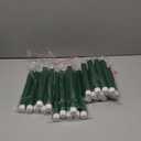 Macarrie 24 Pcs Green Christmas Flameless Taper Candles LED Battery Operated 6.5'', 7.7'', 8.8'', 10'' 3D Flickering Flame Candlesticks Drip Wax Shaped Candles for Halloween Christmas Wedding Decor