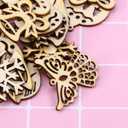 SUPVOX Christmas Tree Decorations: 50pcs Unfinished Wooden Christmas Ornaments - DIY Paintable Xmas Tree Hanging Decor for Holiday Home Decor, Crafts (Mixed Pattern)