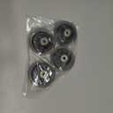 Inline Skate Wheels With Bearings, 3 Inch Roller Blade 76mm Outdoor and Indoor Clear Wheels for Office Chairs, Luggage (4 Pack, Black)