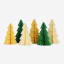 6 Pcs Paper Christmas Tree,Christmas Ornaments, 3D Honeycomb Xmas Paper Trees Party Decorations, Christmas Centerpiece