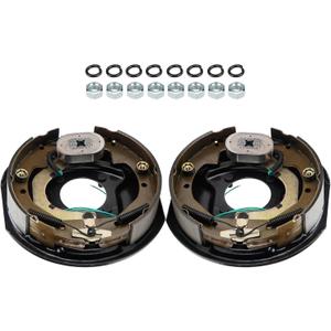 Youxmoto 10" X 2-1/4" Trailer Electric Brake Assembly (1 Right Hand+ 1 Left Hand), 4 Hole Mounting for 3,500 lbs to 4,000 lbs Trailer Axles Brakes Kits.