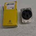 Hubbell HBL9450A Straight Blade Device Receptacle, RTP, Industrial Grade, 3-Pole 4-Wire Grounding, 50A 125/250V, 14-50R