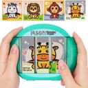 Rotating Puzzle for Kids 3 4 5 6 7 8 Year Old, 4 Puzzles in 1, Toddlers Travel, Car, Airplane, Road Trip Activities, Fine Motor Skills, Fidget, Gift for Boys & Girls Ages 3+(Animals