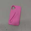 Nkkomura Soft Touch Silicone Lip Gloss Phone Case for iPhone 16 Plus, Minimalist Matte Design, Shockproof & Anti-Fingerprint Cover (Hot Pink)