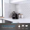 Art3d Premium 10-Sheet Peel and Stick Tile Backsplash - 12"x12" for Kitchen , Bright White