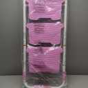 KINGRACK 3 Step Ladder, Sturdy Step Stool with Handrail, Anti-Slip Wide Pedals, 900lbs Foldable Step Stool for Home, Garage, Garden, Household, Large Loading Capacity, Pink