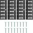 FamilyKit 4 Pack 1FT E Track Rails, Heavy Duty E Track Tie-Down Rail Kit for Cargo Securement in Trucks, Trailers, Vans, Warehouses, Garages, Workshops, E-Track Accessories with Screws (1FT, 4 Pack)