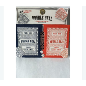 2pack Playing Card Set Double Deal Poker Deck With 5 Dice
