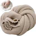 Newborn Posing Wrap Newborn Photography Props Soft Stretch Knit Blanket Handmade Wrap for Baby Boys Girls Photoshoot (Sand)