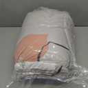 Floral Comforter Set Queen Size, Blush Pink Floral Pattern Printed on Light Grey, Soft Microfiber 7 Pieces Bed in a Bag (1 Comforter, 2 Pillow Shams, 1 Flat Sheet, 1 Fitted Sheet, 2 Pillowcases)