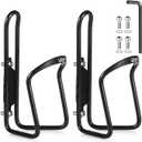 USHAKE Water Bottle Cages, Basic MTB Bike Bicycle Alloy Aluminum Lightweight Water Bottle Holder Cages Brackets(2 Pack- Drilled Holes Required)