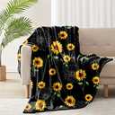 Sunflower Blanket Soft Cozy Lightweight Sunflower Gifts for Women Adults, Sunflowers Decor Throw Blanket for Couch Sofa Bed Living Room Home Decor 50x60 inch