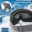 2Pack Ski Goggles for Men Women Snow Goggles Anti fog Snowboard Goggles with 100% UV Protection