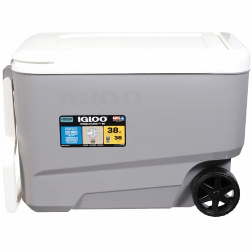 IGLOO 38 Quart Wheelie Cooler - Gray