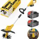 21V Cordless Tiller Cultivator, 360 Max RPM Cordless Electric Garden Tiller with 2 * 3.0 Ah Battery & Fast Charger, 9.06" Tilling Width, 6.3" Depth, Portable Rotary Tiller for Lawn Soil Cultivation
