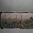 HLNIUC Vintage Watercolor Wildflower Landscape Horizontal Wall Art Framed 20x40