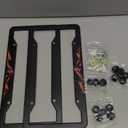 HCSS 2PCS Mountain License Plate Frames, Orange Mountains Raised Aluminum Metal License Plate Holder, Rust-Proof Waterproof Car Decorative Tag Frames for Standard US 12x6 Inch