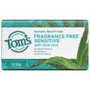 Tom's of Maine Natural Beauty Bar Soap for Sensitive Skin With Aloe Vera, Fragrance-Free, 5oz. 2 Pack