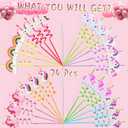 LEDUO 24Pcs Reusable Unicorn Drinking Plastic Straws,Silly Crazy Straws for Kids-Party Supplies-Party Favors Decorations-Rainbow Unicorn Theme Birthday Party Drinking Straw for Girls Boys