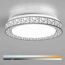 20 Inch Flush Mount Ceiling Light, Modern Brushed Nickel LED Ceiling Light Fixture, 42W 4000LM 2700-6500K Adjustable, Dimmable Ceiling Lights for Bedroom, Kitchen, Hallway, Bathroom, ETL