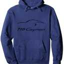 718 Cayman Sports Car Pullover Hoodie, Large
