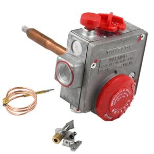 110-326 Water Heater Valve, Natural Gas Water Heater Thermostat, Water Heater Gas Control Valve with 1-3/8" Shank, 3-1/2" W.C, built-in non-circulating energy cut-off (ECO) system